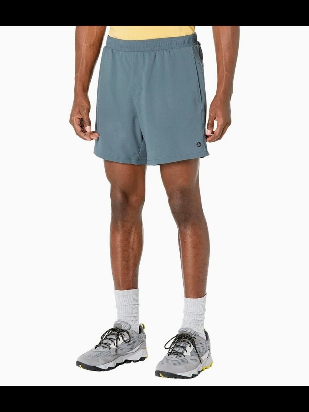 prAna Peak To Pavement Lined Shorts Grey Blue Men's L Athletic Moisture Wicking